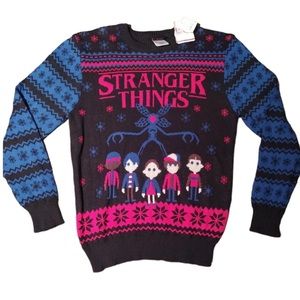 Stranger Things Sweater Demogorgon Ugly Christmas Knit Sweater